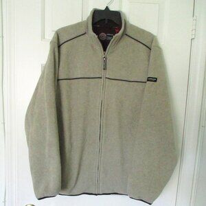 Arrow Mens L/S Fawn Full Zip Nylon Lined Winter Weight Fleece NWOT - Medium